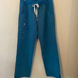 Figs Kade Cargo Scrub Pants in Caribbean Blue